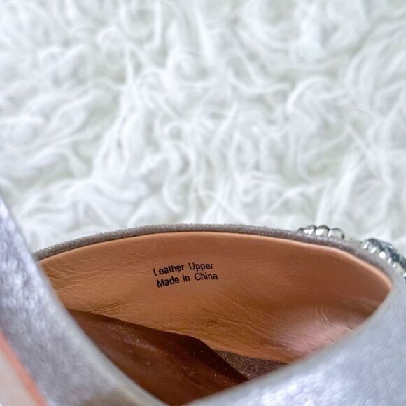 Badgley Mischka Gunmetal Silver Embellished Heels | Size 8 - Picture 9 of 10